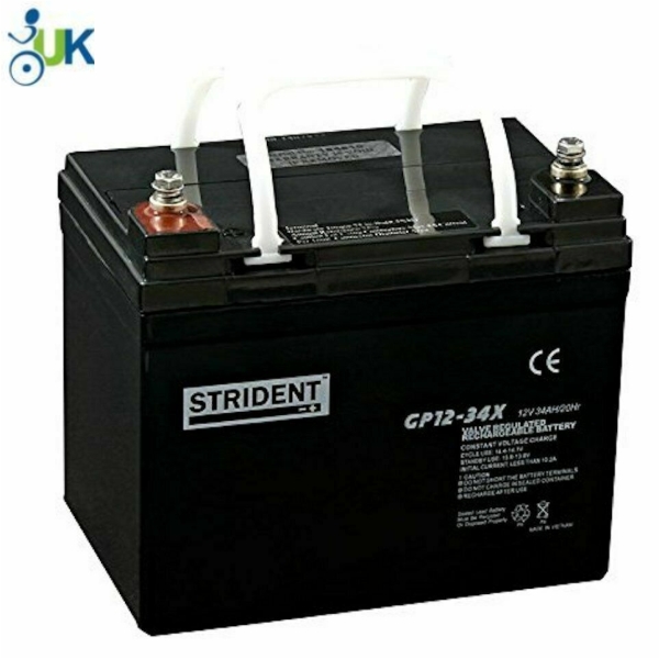 STRIDENT Mobility Scooter Wheelchair Lead Acid Battery 12V 30 34AH Amp